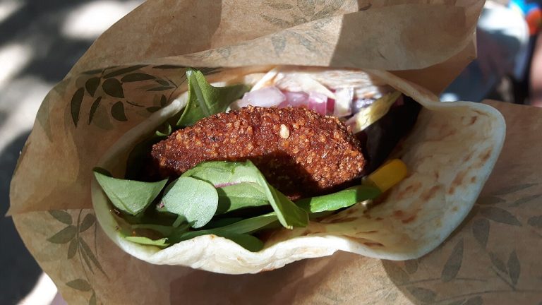 Baked Falafel Wraps with Lemon-Tahini Sauce