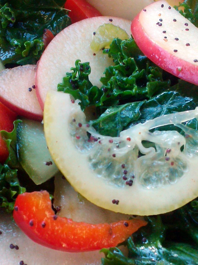 Kale and Apple Salad with Toasted Walnuts