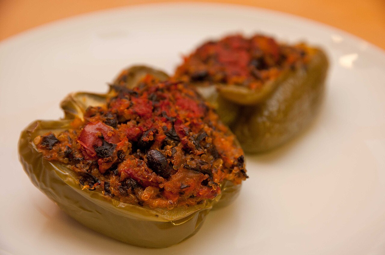 Quinoa Stuffed Peppers with Black Beans