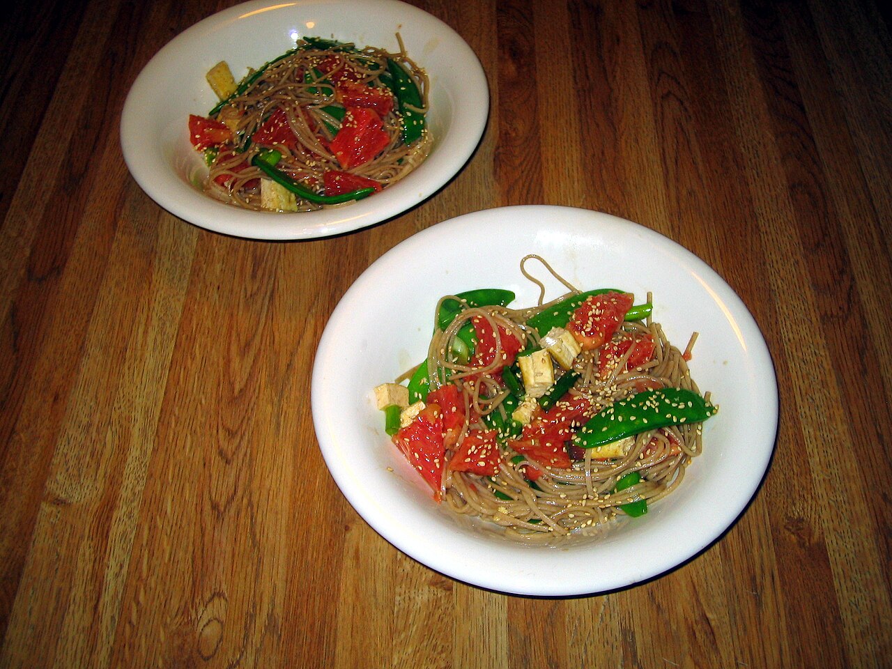 Soba Noodle Salad with Grapefruit and Peanut Dressing